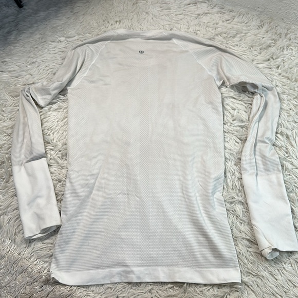 Lululemon Swiftly Tech Long Sleeve Crew Heathered White - Picture 4 of 5
